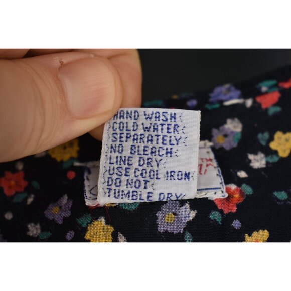 Vintage 90's Studio Wear Blue Floral Romper M - Picture 5 of 6